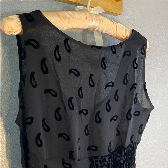 E by Eci Women’s Black Sheer Paisley Beaded Tank Top – Size 6 - Picture 12 of 16